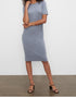 Club Monaco Charakteristisches Kaschmir-T-Shirt-Kleid